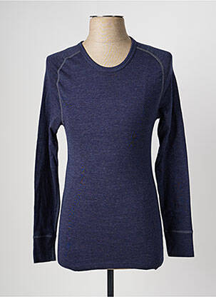 T-shirt stretch manches longues bleu CON-TA homme