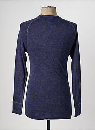 T-shirt stretch manches longues bleu CON-TA homme