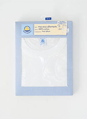 T-shirt manches longues manches longues blanc PETIT BATEAU enfant
