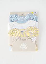 Body lingerie imprimé rayures jaune PETIT BATEAU garcon
