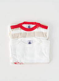 Body lingerie imprimé rayures blanc PETIT BATEAU garcon