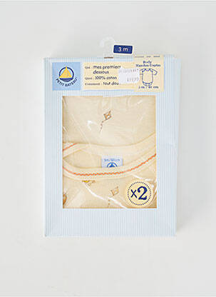 Body lingerie imprimé fantaisie jaune PETIT BATEAU enfant