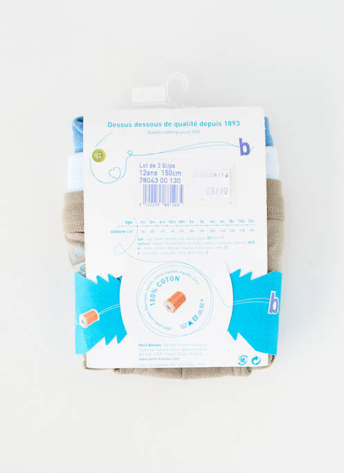 Slip bleu PETIT BATEAU garçon