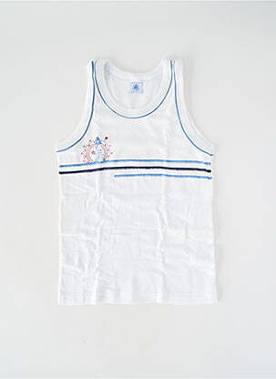 Débardeur stretch sans manche bleu PETIT BATEAU garcon