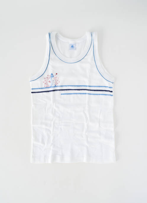 Débardeur stretch sans manche bleu PETIT BATEAU garcon