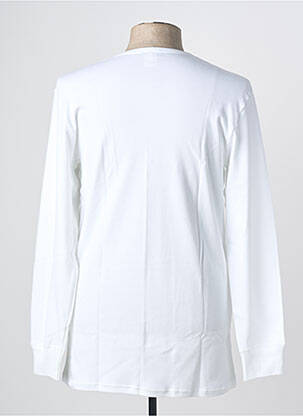 T-shirt coupe cintrée manches longues blanc ARMOR LUX homme