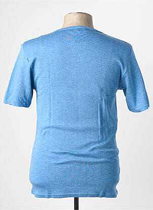 T-shirt tissage chiné manches courtes bleu ACHEL homme
