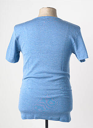 T-shirt tissage chiné manches courtes bleu JET homme