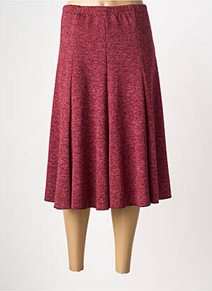 Jupe mi-longue coupe évasée rouge ATLANTA femme