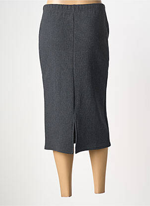 Jupe mi-longue stretch noir QUATRE VINGT JOURS femme