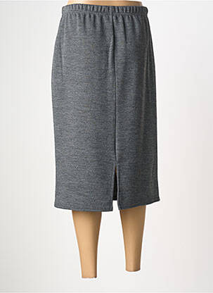 Jupe mi-longue coupe droite gris QUATRE VINGT JOURS femme