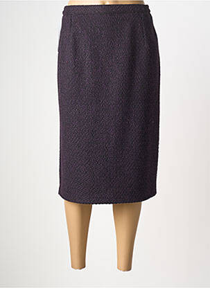 Jupe mi-longue taille à pinces violet PLURIELLES femme