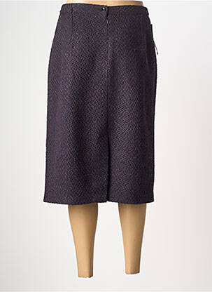 Jupe mi-longue taille à pinces violet PLURIELLES femme
