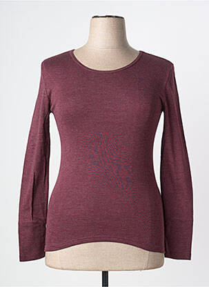 T-shirt stretch manches longues rouge CON-TA femme