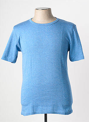 T-shirt tissage chiné manches courtes bleu ACHEL homme