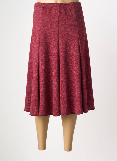 Jupe mi-longue coupe évasée rouge ATLANTA femme