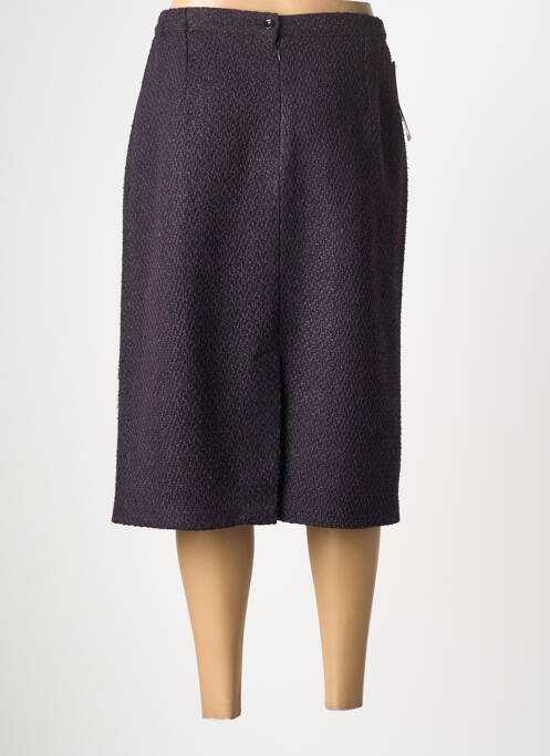 Jupe mi-longue taille à pinces violet PLURIELLES femme