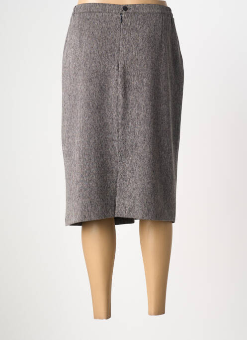 Jupe mi-longue coupe droite gris PLURIELLES femme