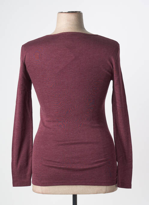 T-shirt stretch manches longues rouge CON-TA femme