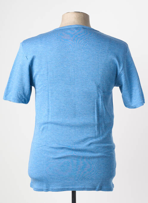T-shirt tissage chiné manches courtes bleu ACHEL homme