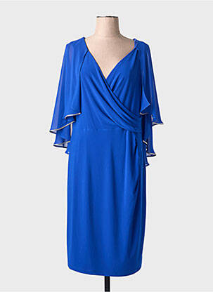 Robe mi-longue manches courtes manches courtes bleu JOSEPH RIBKOFF femme