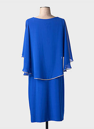 Robe mi-longue manches courtes manches courtes bleu JOSEPH RIBKOFF femme