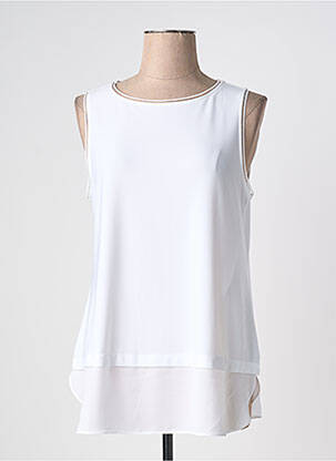 Top stretch sans manche blanc JOSEPH RIBKOFF femme