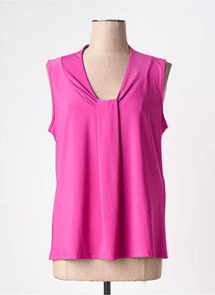 Top stretch manches courtes rose JOSEPH RIBKOFF femme