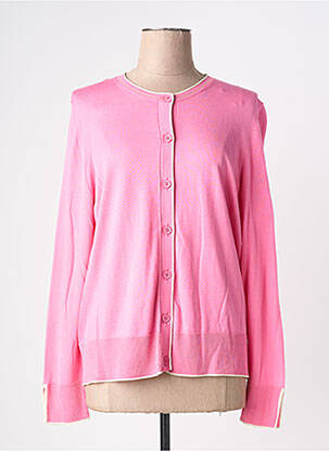 Gilet manches longues col rond rose GERRY WEBER femme