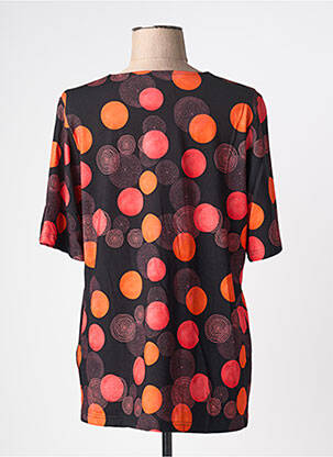 T-shirt imprimé fantaisie manches courtes noir CHALOU femme