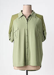 Chemisier manches courtes manches courtes vert FUEGO WOMAN femme