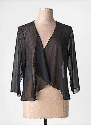 Gilet manches longues manches 3/4 noir GREGORY PAT femme