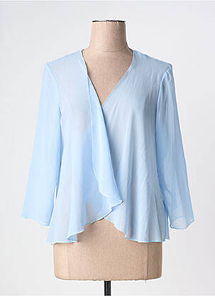 Gilet manches longues manches 3/4 bleu GREGORY PAT femme