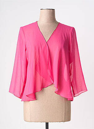 Gilet manches longues manches 3/4 rose fonce GREGORY PAT femme