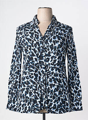 Chemisier coupe cintrée manches longues bleu GERRY WEBER femme