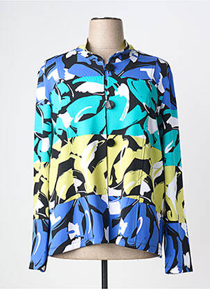 Veste casual col rond bleu JOSEPH RIBKOFF femme