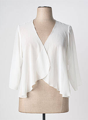 Boléro tissage crêpe blanc GREGORY PAT femme
