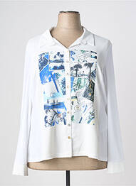 Chemisier tissage crêpe manches longues blanc JOSEPH RIBKOFF femme