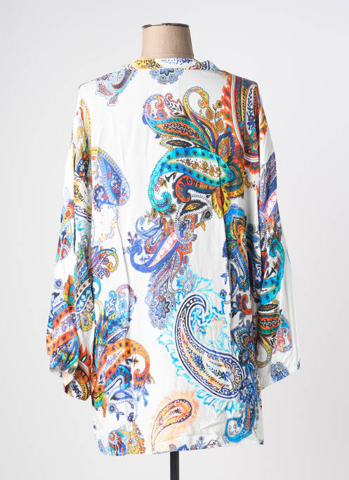 Blouse tissage popeline manches longues blanc KARIN HERTZ femme