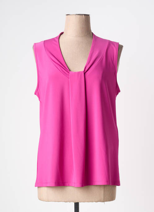 Top stretch manches courtes rose JOSEPH RIBKOFF femme