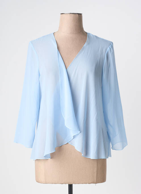 Gilet manches longues manches 3/4 bleu GREGORY PAT femme