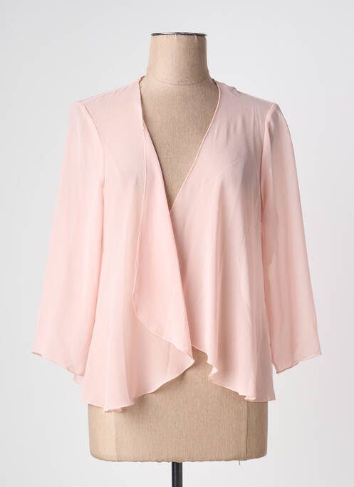 Gilet manches longues manches 3/4 rose GREGORY PAT femme