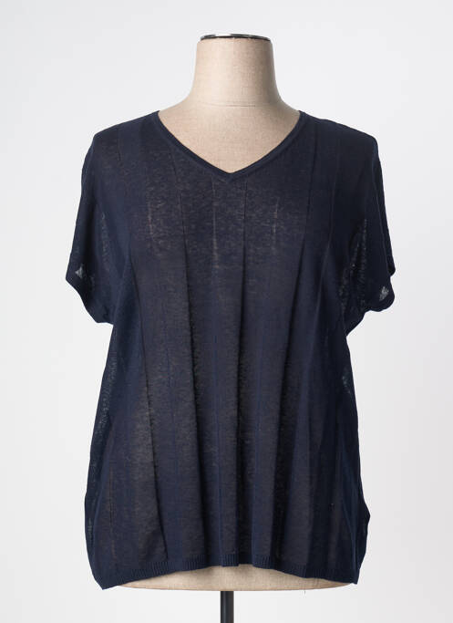 T-shirt coupe droite manches courtes bleu ESTHEME femme