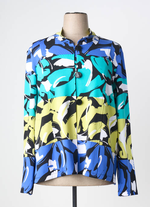 Veste casual col rond bleu JOSEPH RIBKOFF femme