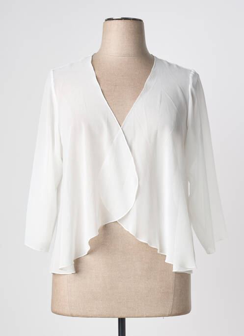 Boléro tissage crêpe blanc GREGORY PAT femme