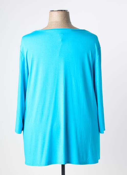 T-shirt col v manches 3/4 bleu JOSEPH RIBKOFF femme