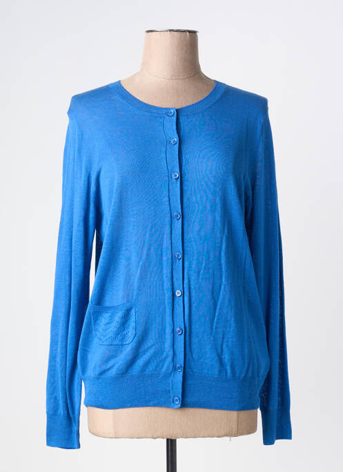 Gilet manches longues bleu ESTHEME femme