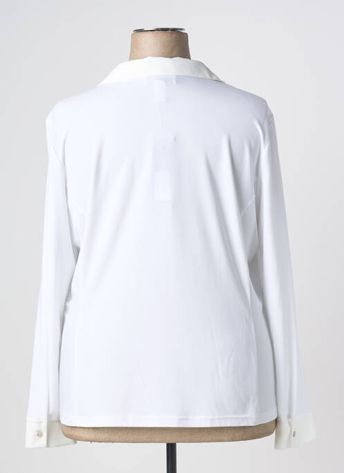 Chemisier imprimé fantaisie manches longues blanc JOSEPH RIBKOFF femme
