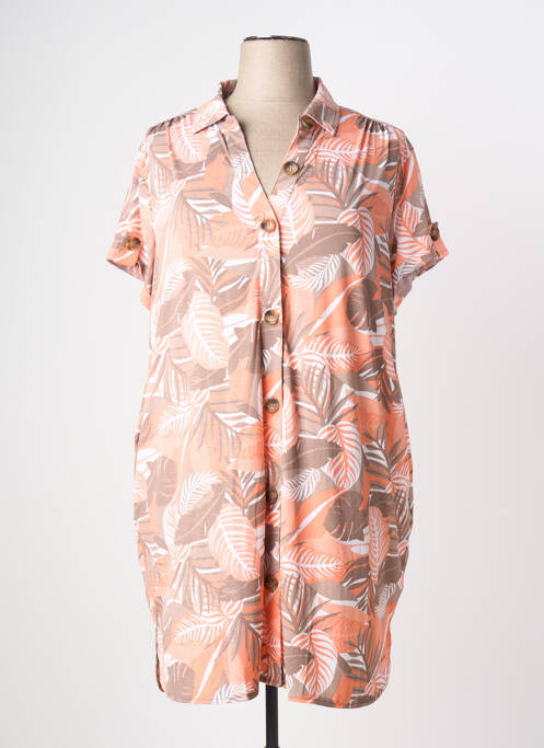 Robe mi-longue orange MARBLE femme