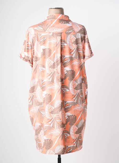 Robe mi-longue orange MARBLE femme